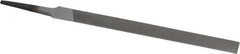 Nicholson - 6" Long, Smooth Cut, Half Round American-Pattern File - Single, Double Cut, 11/64" Overall Thickness, Tang - Americas Industrial Supply