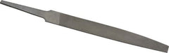 Nicholson - 4" Long, Smooth Cut, Knife American-Pattern File - Double Cut, 7/64" Overall Thickness, Tang - Americas Industrial Supply