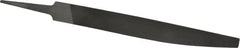 Nicholson - 6" Long, Second Cut, Knife American-Pattern File - Double Cut, 5/32" Overall Thickness, Tang - Americas Industrial Supply