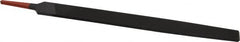 Simonds File - 12" Long, Smooth Cut, Flat American-Pattern File - Double Cut, 9/32" Overall Thickness, Tang - Americas Industrial Supply