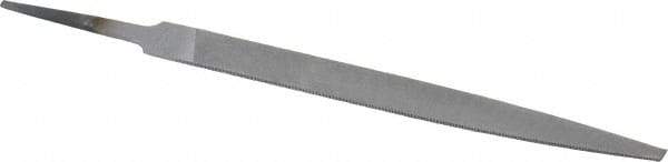 Nicholson - 6" Long, Smooth Cut, Warding American-Pattern File - Double Cut, 5/64" Overall Thickness, Tang - Americas Industrial Supply