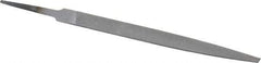 Nicholson - 6" Long, Smooth Cut, Warding American-Pattern File - Double Cut, 5/64" Overall Thickness, Tang - Americas Industrial Supply