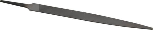 Nicholson - 8" Long, Smooth Cut, Warding American-Pattern File - Double Cut, 3/32" Overall Thickness, Tang - Americas Industrial Supply