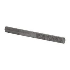 Nicholson - 8" Long x 7/8" Wide x 9/32" Thick Flat Half Round Rasp - Bastard Cut - Americas Industrial Supply