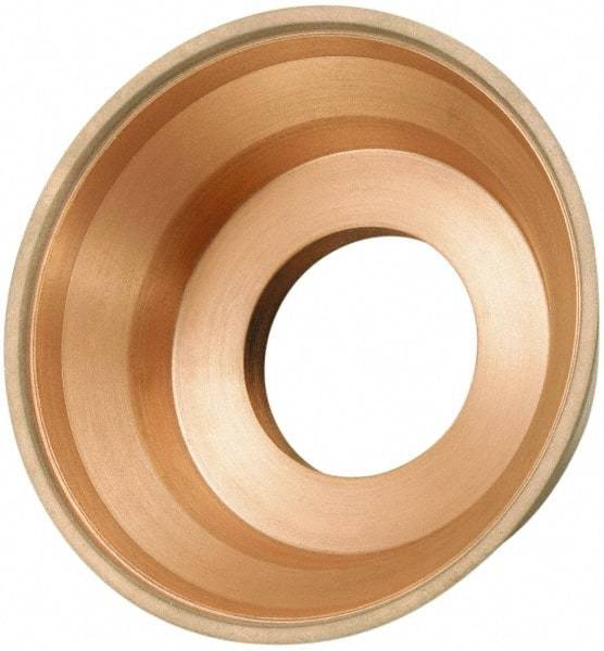 3M - 3-3/4" Diam, 1-1/4" Hole Size, 1-1/2" Overall Thickness, 220 Grit, Type 11 Tool & Cutter Grinding Wheel - Very Fine Grade, CBN, Resinoid Bond - Americas Industrial Supply