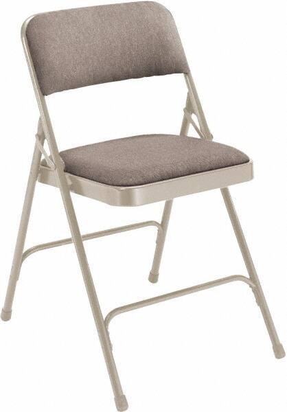 NPS - 18-3/4" Wide x 20-1/4" Deep x 29-1/2" High, Fabric Folding Chair with Fabric Padded Seat - Greystone - Americas Industrial Supply