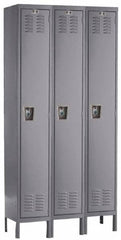 Hallowell - 3 Door, 1 Tier, Ready-Built Wardrobe & Box Lockers - Americas Industrial Supply