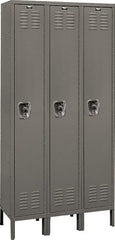 Hallowell - 3 Door, 1 Tier, Ready-Built Wardrobe & Box Lockers - Americas Industrial Supply