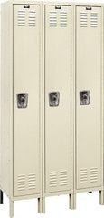 Hallowell - 3 Door, 1 Tier, Ready-Built Wardrobe & Box Lockers - Americas Industrial Supply