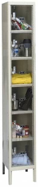 Hallowell - 6 Door, 6 Tier, Safety-View Plus Box Lockers - Americas Industrial Supply