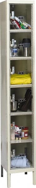 Hallowell - 6 Door, 6 Tier, Safety-View Plus Box Lockers - Americas Industrial Supply