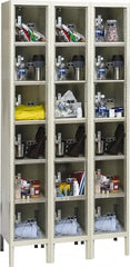 Hallowell - 18 Door, 6 Tier, Safety-View Plus Box Lockers - Americas Industrial Supply