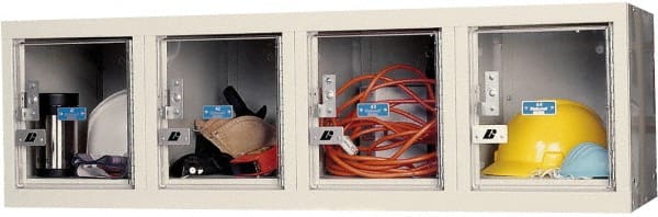 Hallowell - 4 Door, 4 Horizontal Tier, Safety-View Plus Box Lockers - Americas Industrial Supply