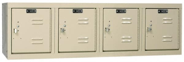Hallowell - 4 Door, 4 Horizontal Tier, Premium Box Lockers - Americas Industrial Supply