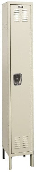 Hallowell - 1 Door, 1 Tier, Galvanite Corrosion Resistant Wardrobe & Box Lockers - Americas Industrial Supply