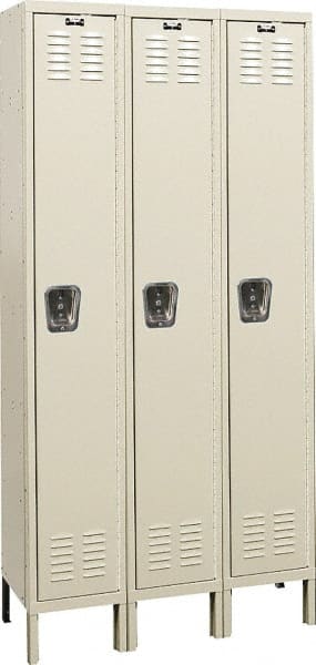 Hallowell - 3 Door, 1 Tier, Premium Wardrobe Lockers - Americas Industrial Supply