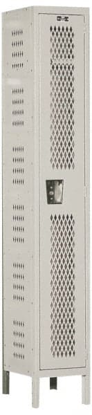 Hallowell - 1 Door, 1 Tier, Heavy-Duty Ventilated Wardrobe & Box Lockers - Americas Industrial Supply