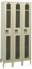 Hallowell - 3 Door, 1 Tier, Safety-View Wardrobe Lockers - Americas Industrial Supply