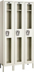 Hallowell - 3 Door, 1 Tier, Safety-View Wardrobe Lockers - Americas Industrial Supply