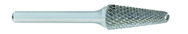 SL-3 -- 3/8 x 1-1/16 LOC x 1/4 Shank x 2 OAL 14 Degree Included Angle Carbide Medium Tough Cut Burr - Americas Industrial Supply