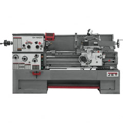 Jet - 16" Swing, 60" Between Centers, 230 Volt, Triple Phase Engine Lathe - 7MT Taper, 7-1/2 hp, 25 to 1,800 RPM, 3-1/8" Bore Diam, 44" Deep x 66" High x 96" Long - Americas Industrial Supply