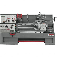 Jet - 16" Swing, 40" Between Centers, 230 Volt, Triple Phase Engine Lathe - 7MT Taper, 7-1/2 hp, 25 to 1,800 RPM, 3-1/8" Bore Diam, 40" Deep x 48" High x 97-1/2" Long - Americas Industrial Supply