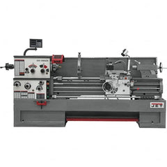 Jet - 16" Swing, 60" Between Centers, 230 Volt, Triple Phase Engine Lathe - 7MT Taper, 7-1/2 hp, 25 to 1,800 RPM, 3-1/8" Bore Diam, 44-1/2" Deep x 65-1/2" High x 117" Long - Americas Industrial Supply