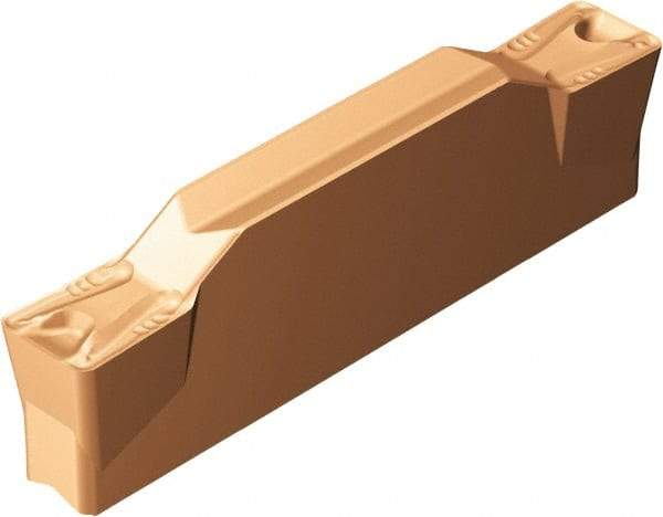 Sandvik Coromant - K2N123x2 TM Grade 1125, 6mm Cutting Width Carbide Grooving Insert - 23mm Max Depth of Cut, Neutral, 0.8mm Corner Radius, Uncoated - Americas Industrial Supply
