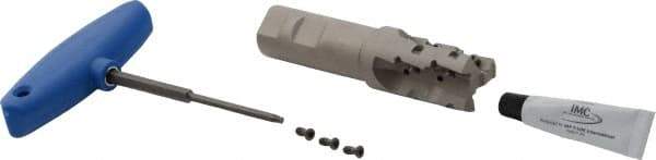 Iscar - 1-1/4" Cut Diam, 1.4" Max Depth of Cut, 1" Shank Diam, 4.645" OAL, Indexable Square Shoulder End Mill - P290 AC.T 1806.. Inserts, Weldon Shank, 0° Lead Angle, Through Coolant, Series MillShred - Americas Industrial Supply