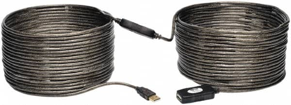 Tripp-Lite - 65' Long, USB A/A Computer Cable - Black, Male x Female - Americas Industrial Supply