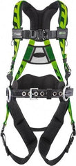 Miller - 400 Lb Capacity, Size Universal, Full Body AirCore Construction Safety Harness - Polyester, Side D-Ring, Quick Connect Leg Strap, Quick Connect Chest Strap - Americas Industrial Supply