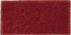 3M - Very Fine Grade, Aluminum Oxide Hand Pad - Maroon, 4-1/2" Wide x 9" Long, Nonwoven - Americas Industrial Supply