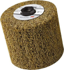 3M - 4-1/2" Diam Aluminum Oxide Hi-Strength Flap Brush - 5/8-11 Thread, 4" Wide, Density 7, Nonwoven, Coarse Grade, 3,500 Max RPM - Americas Industrial Supply