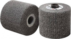 3M - 4-1/2" Diam Aluminum Oxide Match & Finish Flap Brush - 5/8-11 Thread, 4" Wide, Density 5, Nonwoven, Medium Grade, 3,500 Max RPM - Americas Industrial Supply