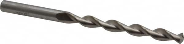 Chicago-Latrobe - 17/64" 135° High Speed Steel Jobber Drill - Bright Finish, Right Hand Cut, Parabolic Flute, Straight Shank, 4-1/8" OAL, Split Point - Americas Industrial Supply