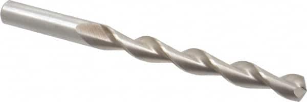 Chicago-Latrobe - 7/16" 135° High Speed Steel Jobber Drill - Bright Finish, Right Hand Cut, Parabolic Flute, Straight Shank, 5-1/2" OAL, Split Point - Americas Industrial Supply