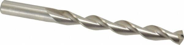 Chicago-Latrobe - 15/32" 135° High Speed Steel Jobber Drill - Bright Finish, Right Hand Cut, Parabolic Flute, Straight Shank, 5-3/4" OAL, Split Point - Americas Industrial Supply