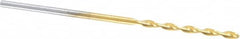 Chicago-Latrobe - 1/16" 135° High Speed Steel Jobber Drill - TiN Finish, Right Hand Cut, Parabolic Flute, Straight Shank, 1-7/8" OAL, Split Point - Americas Industrial Supply