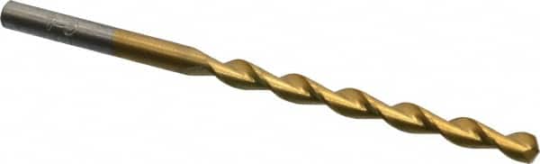 Chicago-Latrobe - 11/64" 135° High Speed Steel Jobber Drill - TiN Finish, Right Hand Cut, Parabolic Flute, Straight Shank, 3-1/4" OAL, Split Point - Americas Industrial Supply