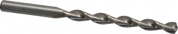 Chicago-Latrobe - Letter L 135° High Speed Steel Jobber Drill - Bright Finish, Right Hand Cut, Parabolic Flute, Straight Shank, 4-1/4" OAL, Split Point - Americas Industrial Supply