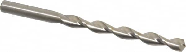Chicago-Latrobe - Letter N 135° High Speed Steel Jobber Drill - Bright Finish, Right Hand Cut, Parabolic Flute, Straight Shank, 4-3/8" OAL, Split Point - Americas Industrial Supply