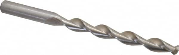Chicago-Latrobe - Letter T 135° High Speed Steel Jobber Drill - Bright Finish, Right Hand Cut, Parabolic Flute, Straight Shank, 4-7/8" OAL, Split Point - Americas Industrial Supply