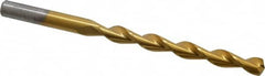 Chicago-Latrobe - Letter I 135° High Speed Steel Jobber Drill - TiN Finish, Right Hand Cut, Parabolic Flute, Straight Shank, 4-1/8" OAL, Split Point - Americas Industrial Supply
