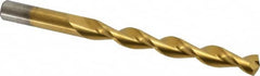Chicago-Latrobe - Letter Z 135° High Speed Steel Jobber Drill - TiN Finish, Right Hand Cut, Parabolic Flute, Straight Shank, 5-1/4" OAL, Split Point - Americas Industrial Supply
