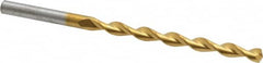 Chicago-Latrobe - #10 135° High Speed Steel Jobber Drill - TiN Finish, Right Hand Cut, Parabolic Flute, Straight Shank, 3-5/8" OAL, Split Point - Americas Industrial Supply