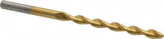 Chicago-Latrobe - #11 135° High Speed Steel Jobber Drill - TiN Finish, Right Hand Cut, Parabolic Flute, Straight Shank, 3-1/2" OAL, Split Point - Americas Industrial Supply
