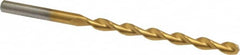 Chicago-Latrobe - #18 135° High Speed Steel Jobber Drill - TiN Finish, Right Hand Cut, Parabolic Flute, Straight Shank, 3-1/4" OAL, Split Point - Americas Industrial Supply