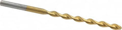 Chicago-Latrobe - #21 135° High Speed Steel Jobber Drill - TiN Finish, Right Hand Cut, Parabolic Flute, Straight Shank, 3-1/4" OAL, Split Point - Americas Industrial Supply