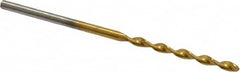 Chicago-Latrobe - #47 135° High Speed Steel Jobber Drill - TiN Finish, Right Hand Cut, Parabolic Flute, Straight Shank, 2" OAL, Split Point - Americas Industrial Supply