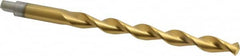 Chicago-Latrobe - 9/16", 135° Point, Parabolic Flute, High Speed Steel Taper Length Drill Bit - TiN Finish, 6-1/4" Flute Length, 8-1/4" OAL, Series 120DHT - Americas Industrial Supply